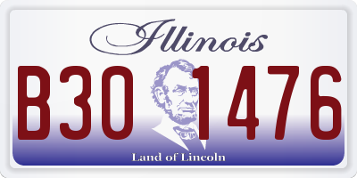 IL license plate B301476