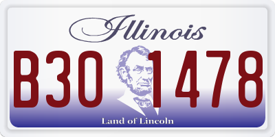 IL license plate B301478