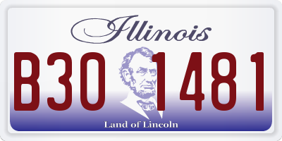 IL license plate B301481