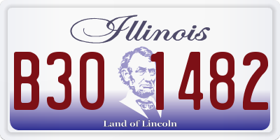IL license plate B301482