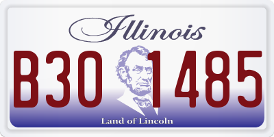 IL license plate B301485
