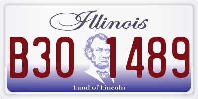 IL license plate B301489