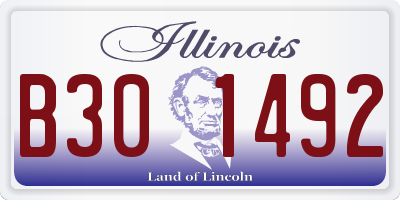 IL license plate B301492