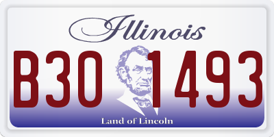 IL license plate B301493