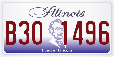 IL license plate B301496