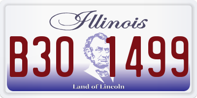 IL license plate B301499