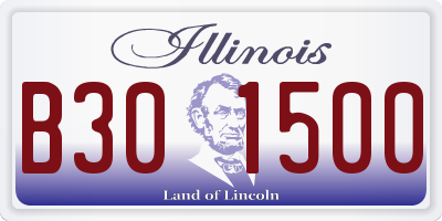 IL license plate B301500