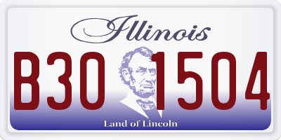 IL license plate B301504