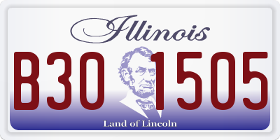 IL license plate B301505