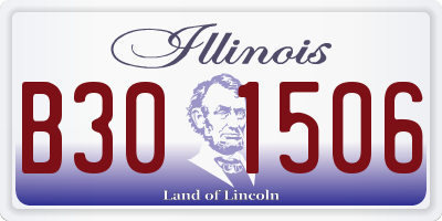 IL license plate B301506