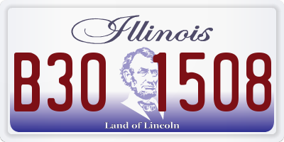 IL license plate B301508
