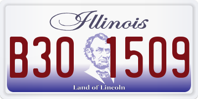 IL license plate B301509