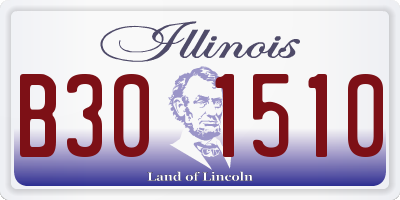 IL license plate B301510
