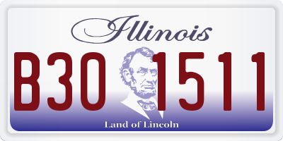 IL license plate B301511