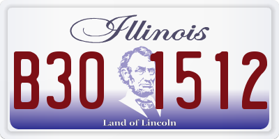 IL license plate B301512