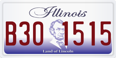 IL license plate B301515