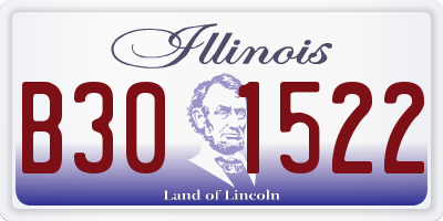 IL license plate B301522