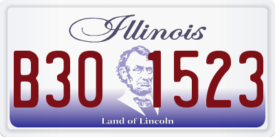 IL license plate B301523
