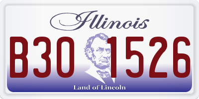 IL license plate B301526