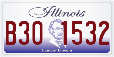 IL license plate B301532