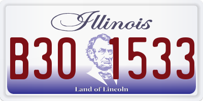 IL license plate B301533