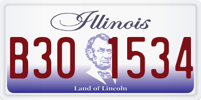 IL license plate B301534
