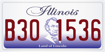 IL license plate B301536