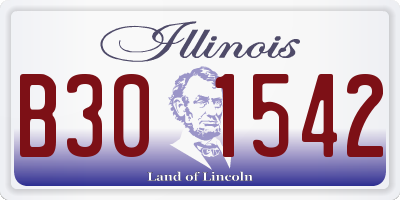 IL license plate B301542