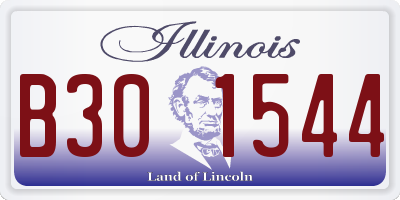 IL license plate B301544