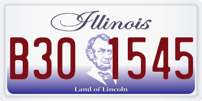 IL license plate B301545