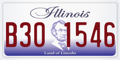 IL license plate B301546