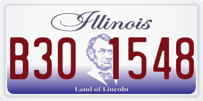 IL license plate B301548