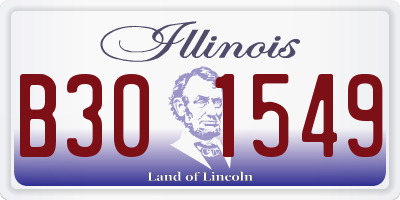 IL license plate B301549
