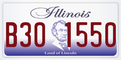IL license plate B301550