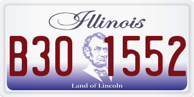 IL license plate B301552