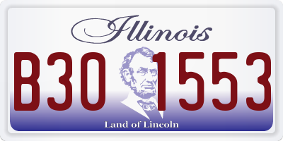 IL license plate B301553