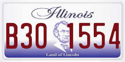 IL license plate B301554
