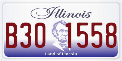 IL license plate B301558