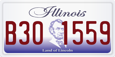 IL license plate B301559