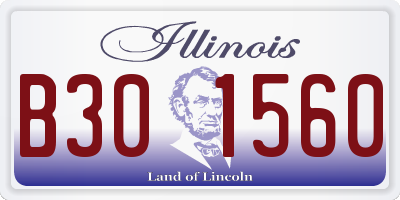IL license plate B301560