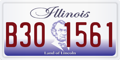 IL license plate B301561