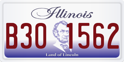 IL license plate B301562