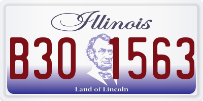 IL license plate B301563