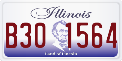IL license plate B301564