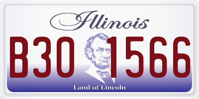 IL license plate B301566