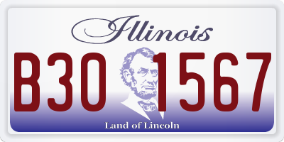 IL license plate B301567