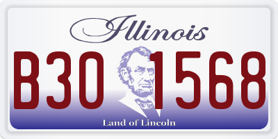 IL license plate B301568