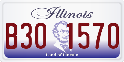 IL license plate B301570