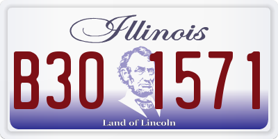 IL license plate B301571
