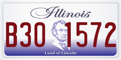 IL license plate B301572